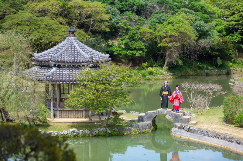13：30～　識名園撮影スタート
