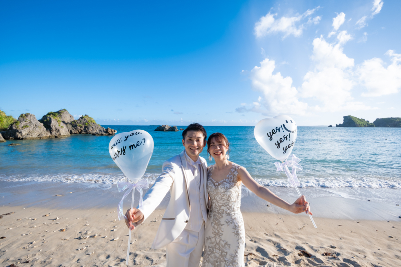 さぁ！沖縄フォトウエディングMプラン撮影スタート