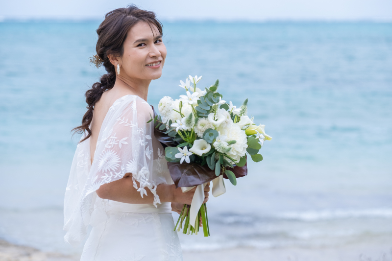 日本人離れしたお顔立ちの新婦様