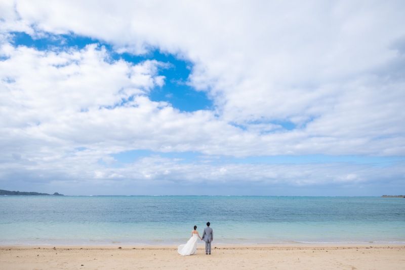 ビーチ到着!青空が見えてきました!