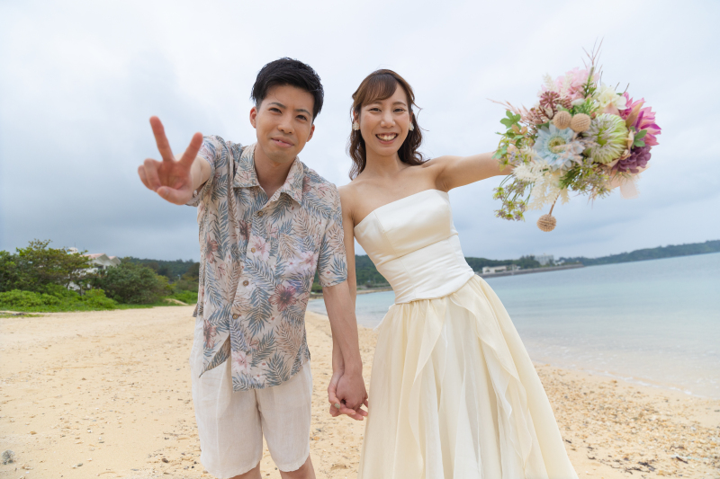 沖縄フォトウェディング撮影スタートです!