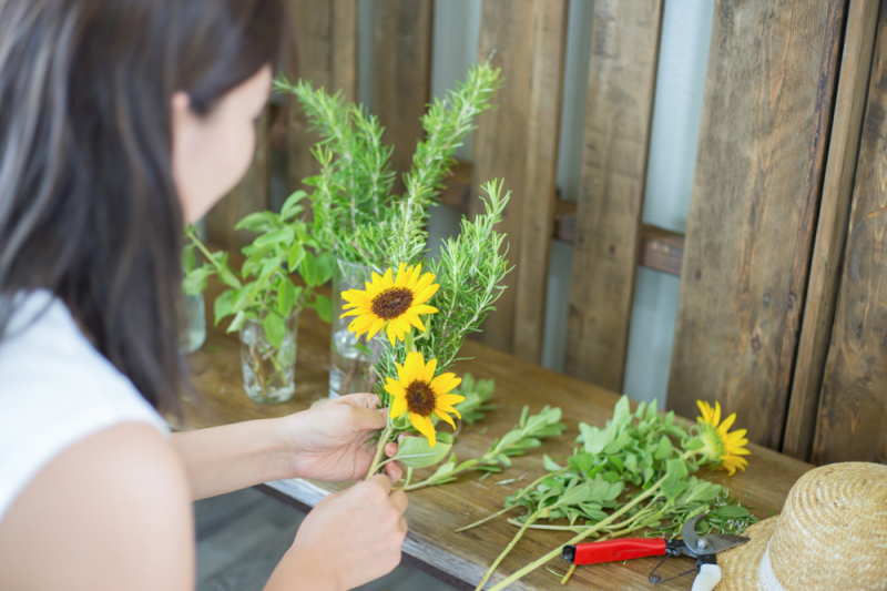 手作りのブーケ