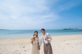 【ビーチ撮影♪】フォトウェディングS（ロケ地1箇所）思い出ムービー付き♪