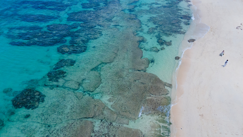 海を一望できるドローン空撮