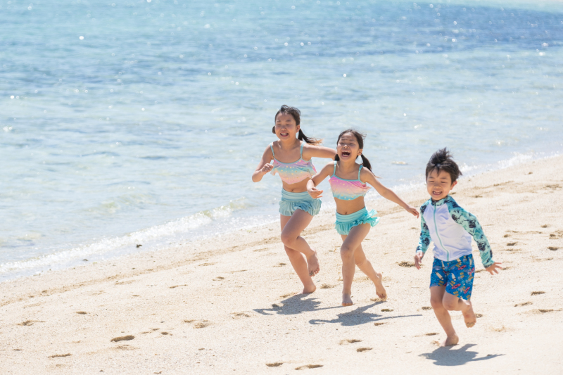 子供たちは、すでに水着~!