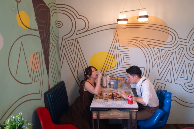 濡れた衣装からお着替えをして、次の撮影場所へ♪