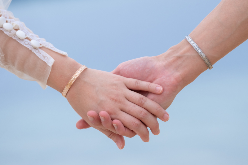 お揃いのバングル