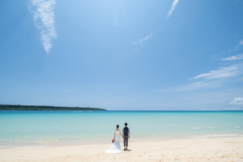 快晴の宮古島で沖縄フォトウェディング