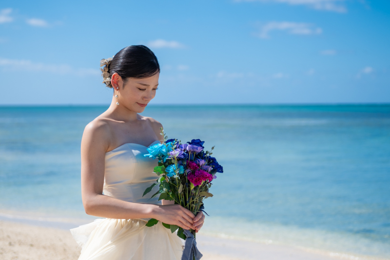 可愛いおうちの庭ブーケ