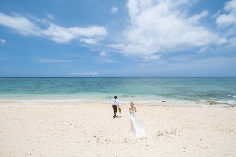 読谷村の海へ♪