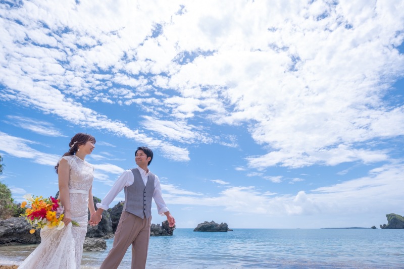 空の様子を見ながら一番綺麗なビーチへ♪