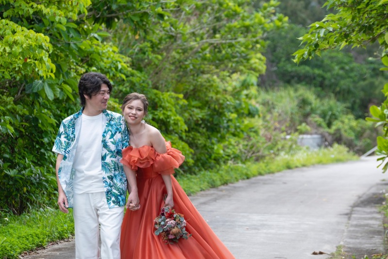 撮影スタートです!ビーチまでの道のり♪