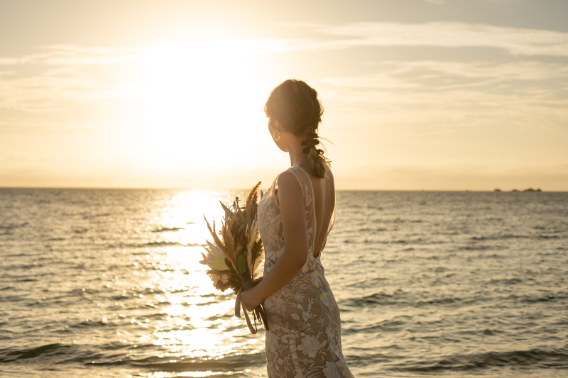 サンセット撮影でヘアチェンジ