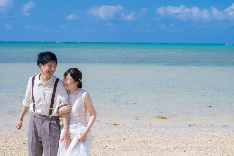 【仲泊海岸】フォトウェディングSプラン