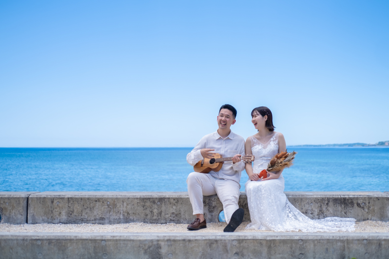 堤防に腰かけて♪