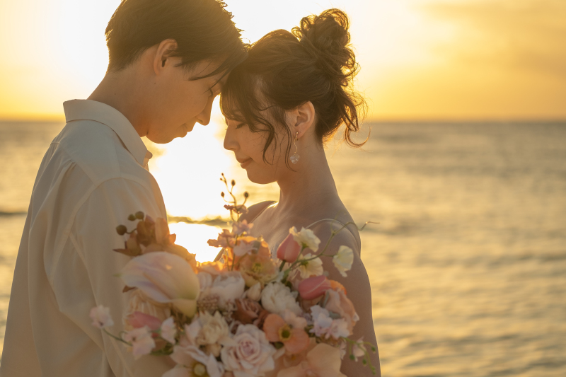 おでことおでこをくっつけて