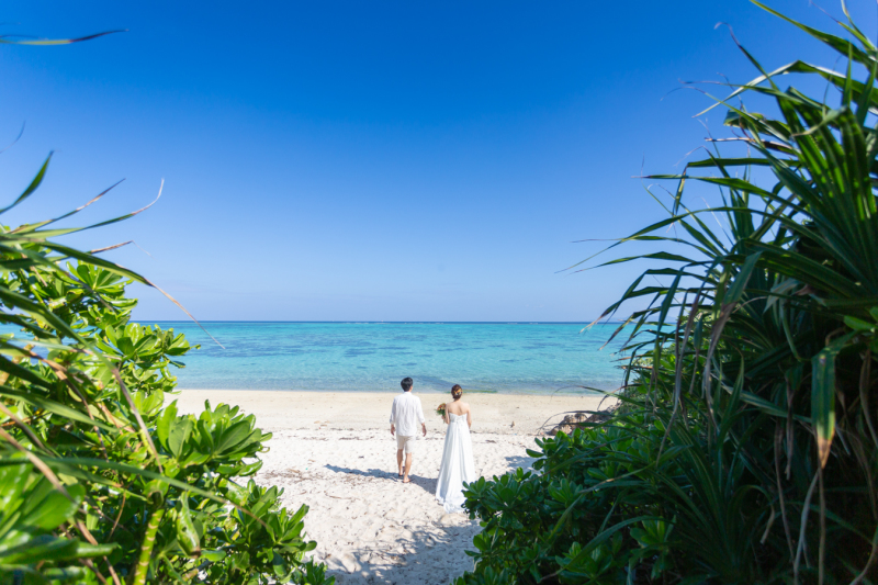 目の前に広がる海はとっても綺麗♪