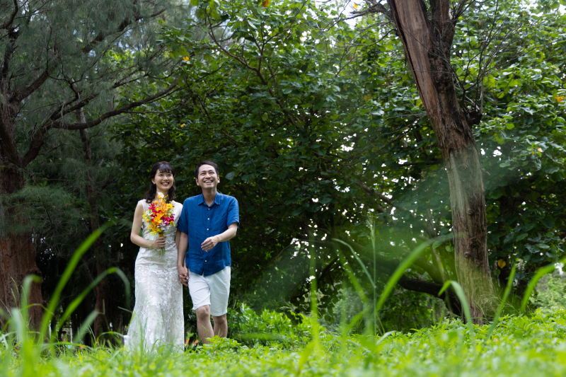 緑の中での撮影からスタート♪