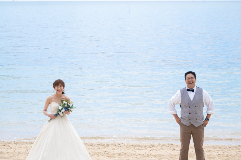 沖縄のビーチで♪フォトウェディングSプラン