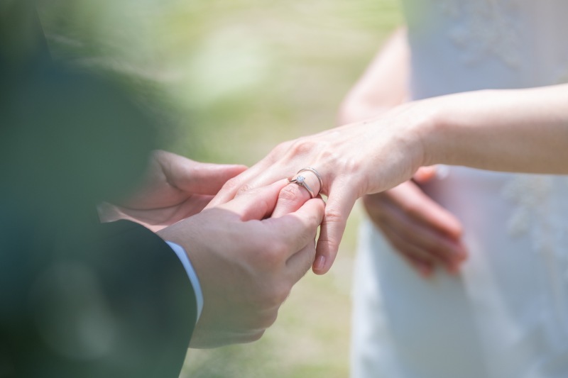 指輪交換シーン♪