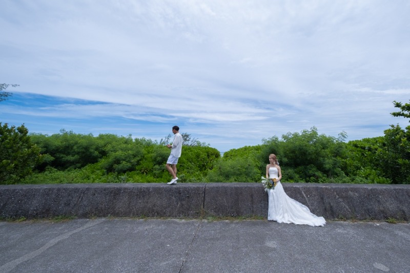 青空が広がるビーチで撮影スタートです♪