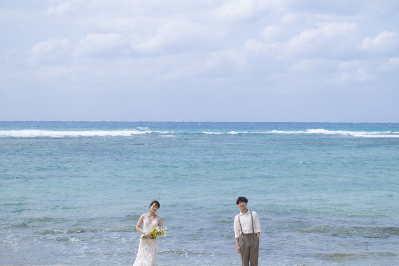 遠浅の海が何とも美しい！