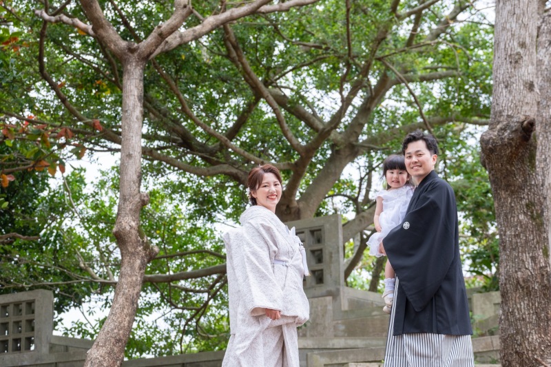 和装で沖縄フォトウェディング