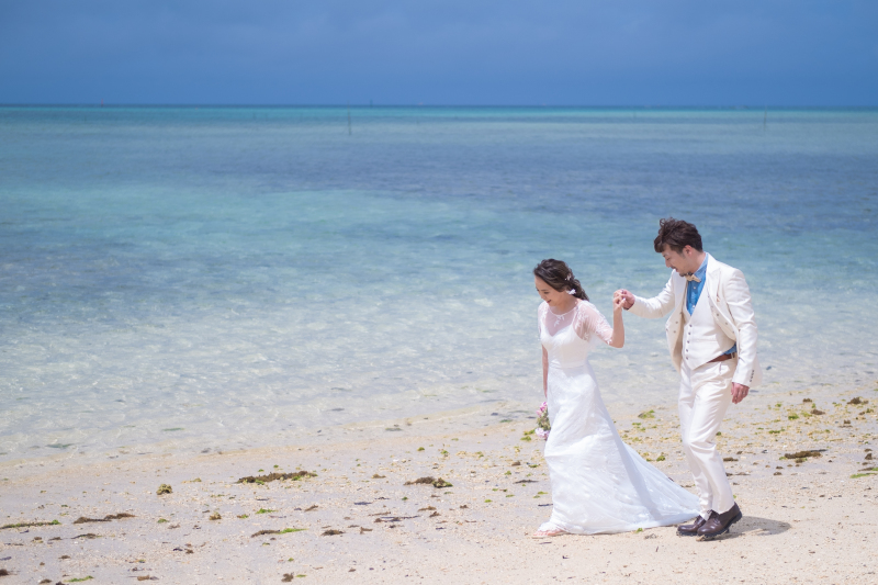 波打ち際をお散歩