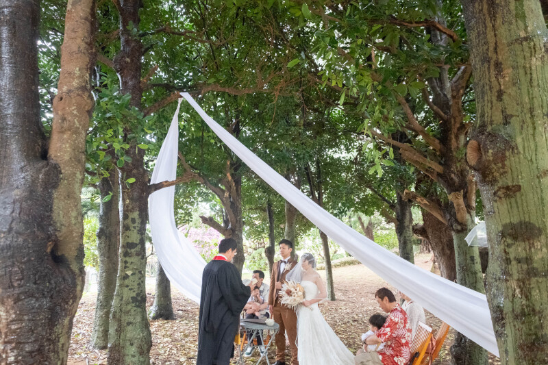 大自然に囲まれた挙式