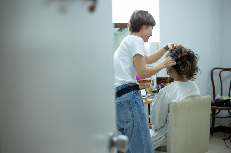 8時ヘアメイクスタート♪
