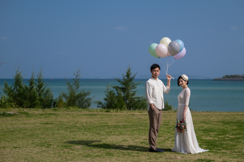 バルーンを持って