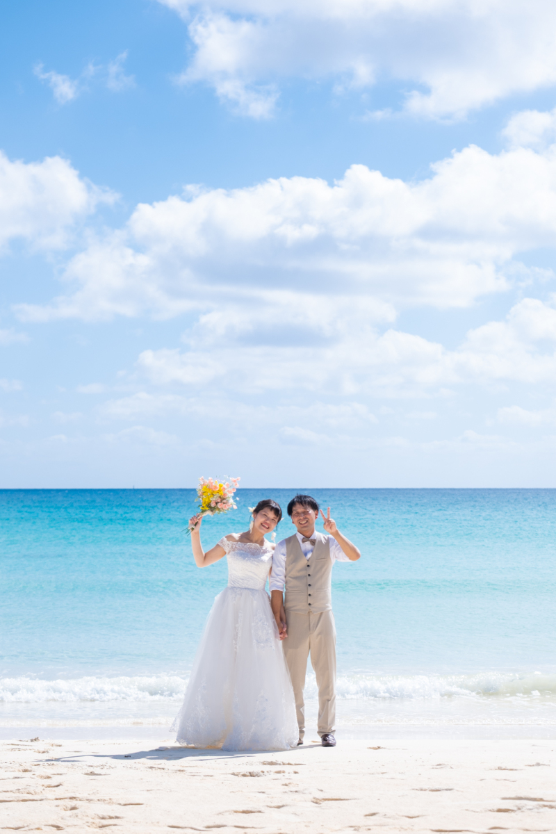 白い砂浜に青い海~