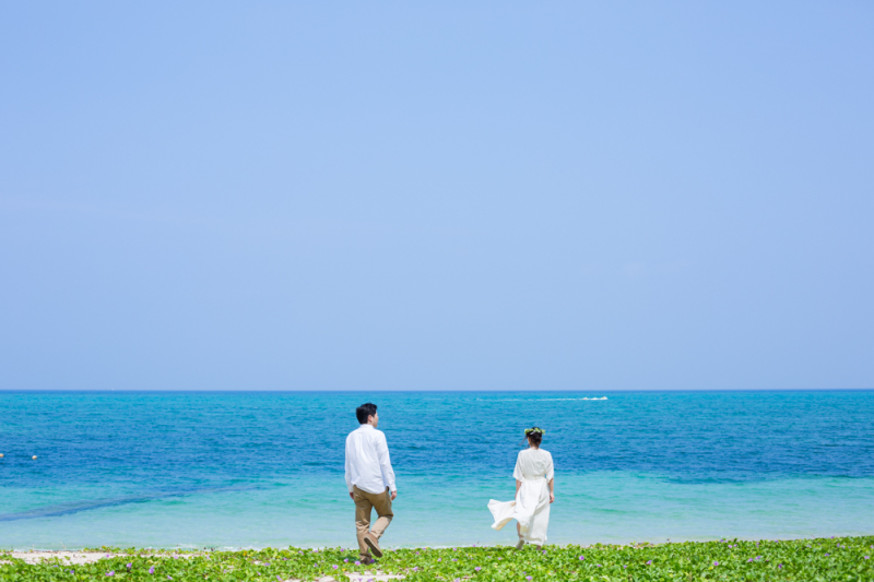 ロケは恩納村からスタート