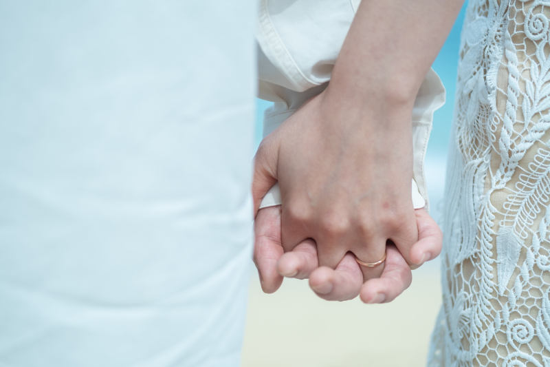 手繋ぎショット