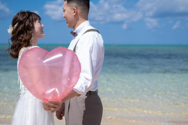 撮影地2箇所選べるMプラン(ビーチ・グリーンでの撮影♪)