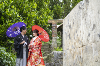 【和装＋洋装】沖縄フォトウェディングMプラン♪