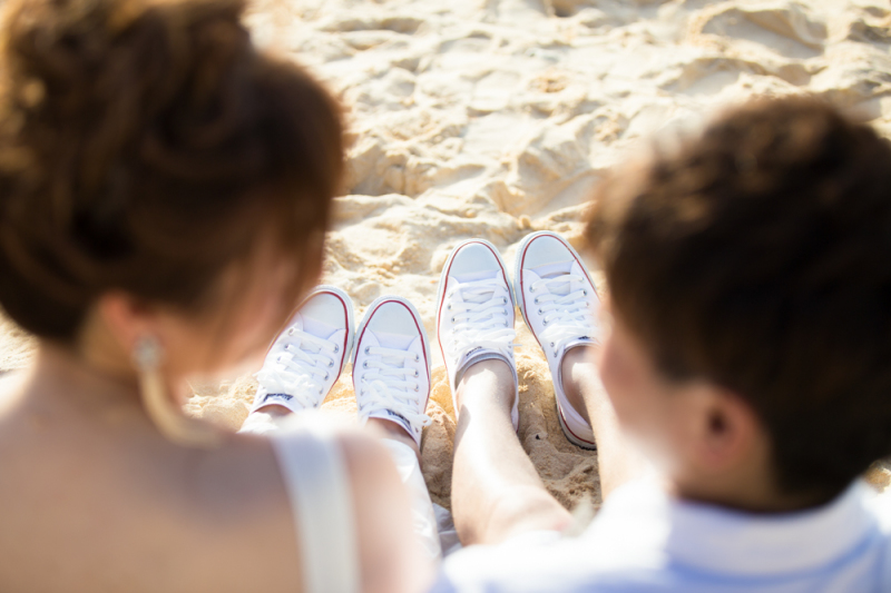 お揃いのスニーカー