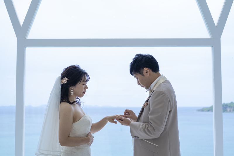 指輪交換の一枚