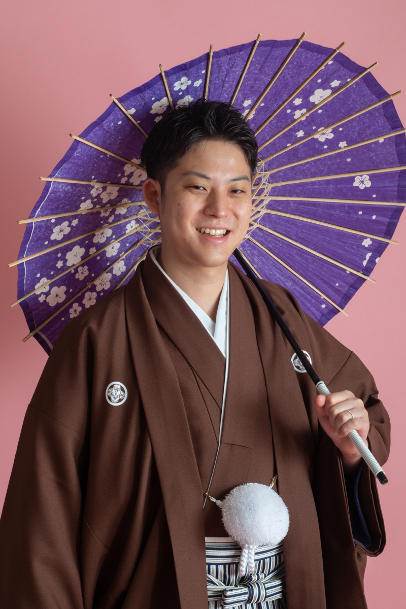 和装の小物も使って♪
