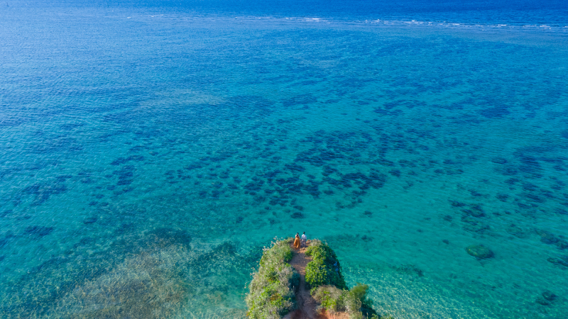 岬の先に広がる海！