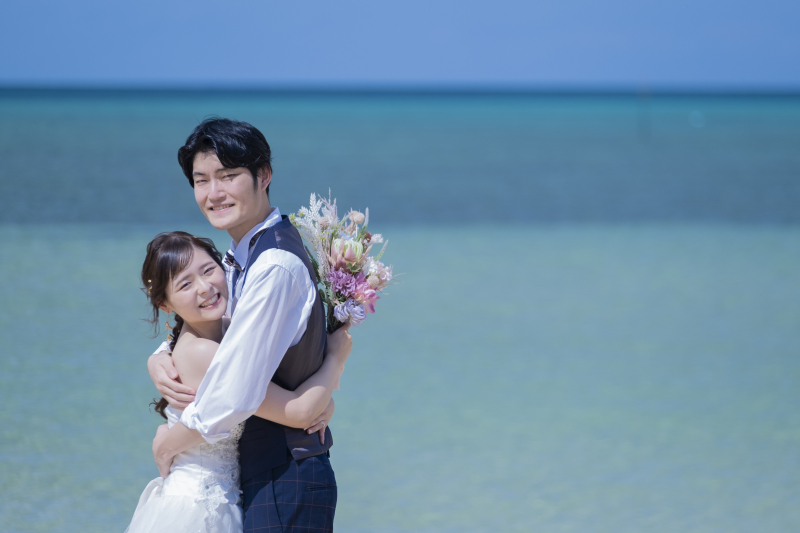 【ビーチ撮影♪】沖縄フォトウェディングSプラン