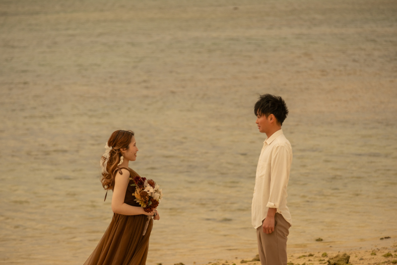 衣装・ヘアチェンジの後は、サンセット撮影へ♪