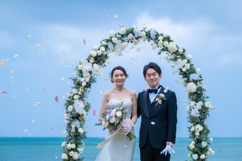 最後はフラワーシャワー♪