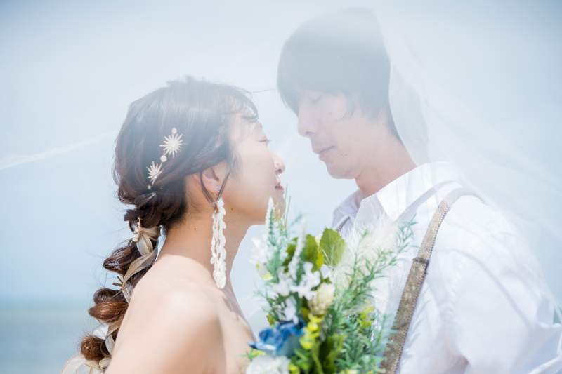 ベールを使ったアレンジショット♪