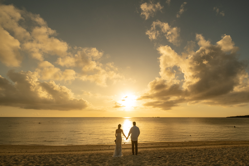 サンセット撮影は西側のビーチへ