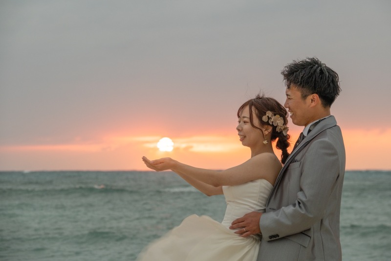 日没寸前!夕日をキャッチ!