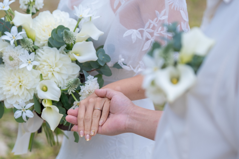 お持ち込みのブーケ&ブートニア