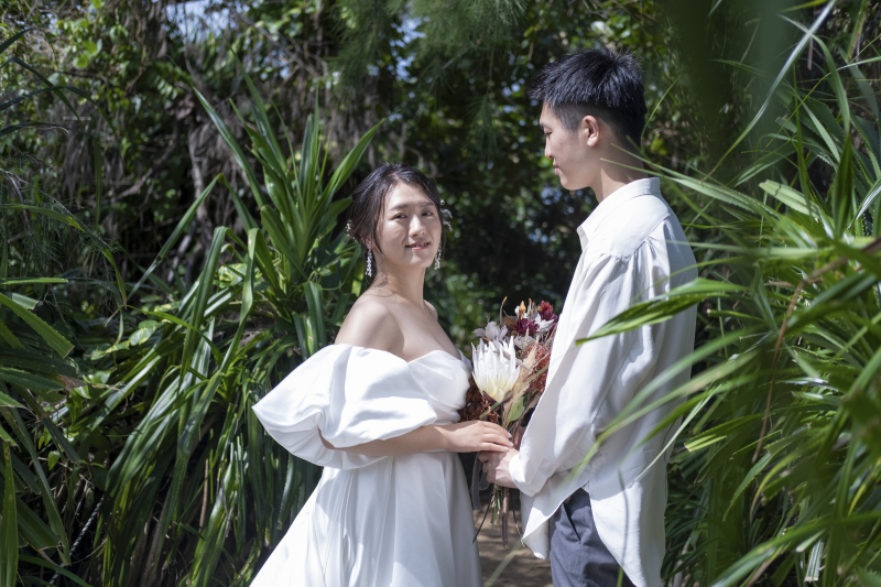 緑の中での撮影