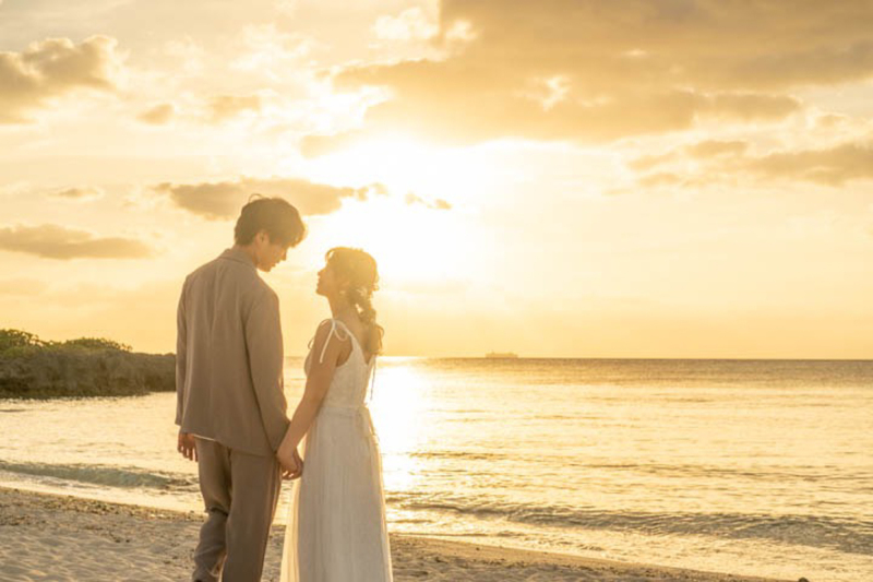 ロマンチックなサンセット撮影