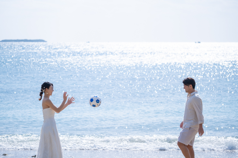 二人でサッカー